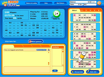 Crown Bingo - Play online bingo and get 100% Deposit