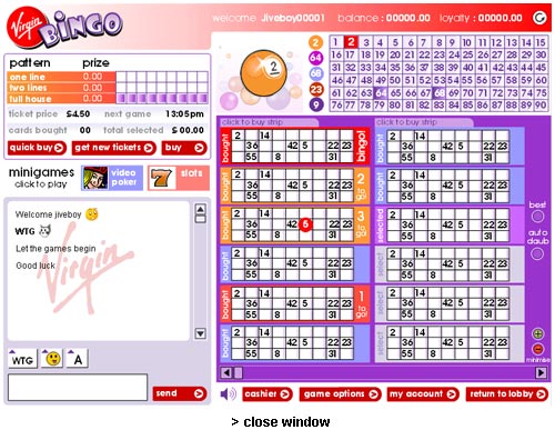 Virgin Bingo  - Play online bingo and get 100% Deposiy